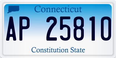 CT license plate AP25810