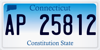 CT license plate AP25812