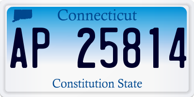 CT license plate AP25814