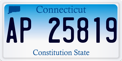 CT license plate AP25819