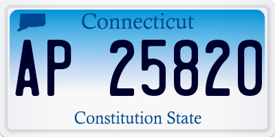 CT license plate AP25820