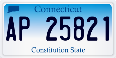 CT license plate AP25821