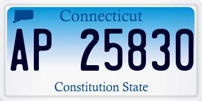 CT license plate AP25830