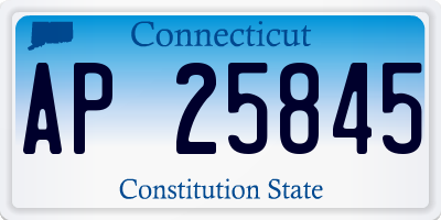 CT license plate AP25845