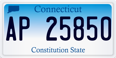 CT license plate AP25850