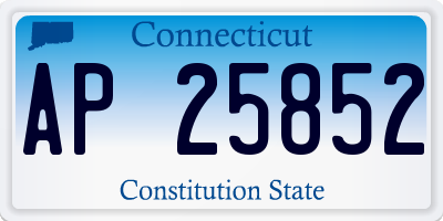 CT license plate AP25852