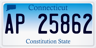 CT license plate AP25862
