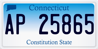 CT license plate AP25865