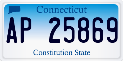 CT license plate AP25869