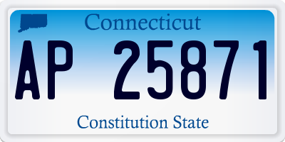 CT license plate AP25871