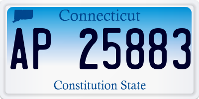 CT license plate AP25883