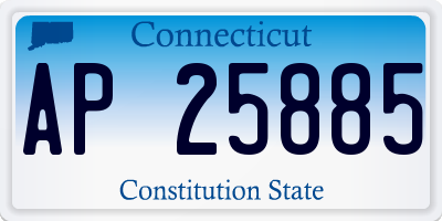 CT license plate AP25885