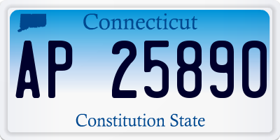 CT license plate AP25890