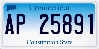 CT license plate AP25891