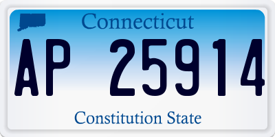CT license plate AP25914