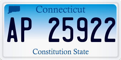 CT license plate AP25922