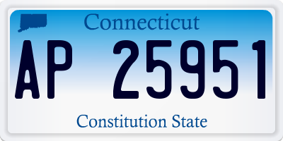 CT license plate AP25951