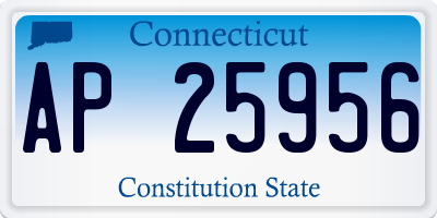 CT license plate AP25956