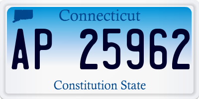 CT license plate AP25962