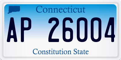 CT license plate AP26004