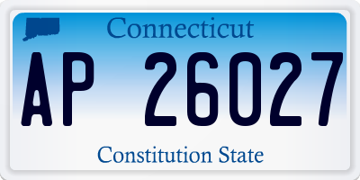 CT license plate AP26027