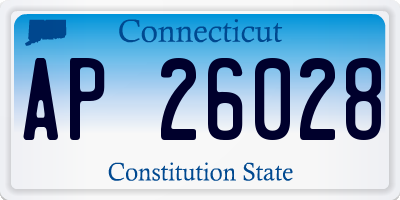CT license plate AP26028