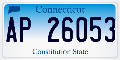 CT license plate AP26053