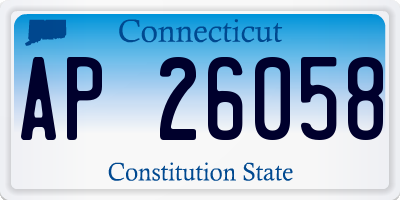 CT license plate AP26058