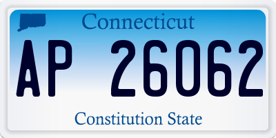 CT license plate AP26062
