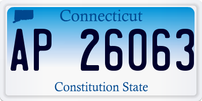CT license plate AP26063