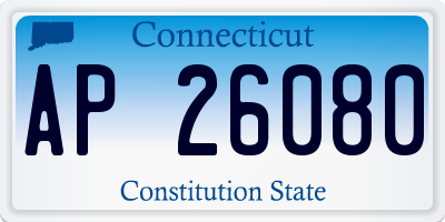 CT license plate AP26080