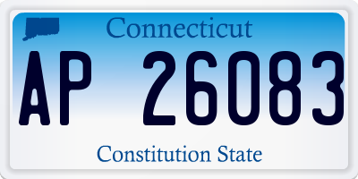 CT license plate AP26083