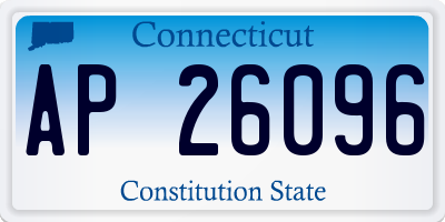 CT license plate AP26096