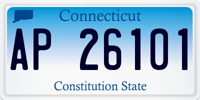 CT license plate AP26101