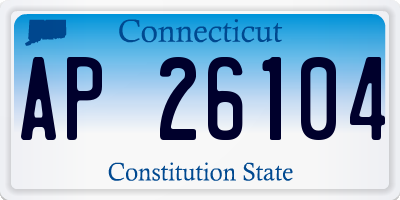 CT license plate AP26104
