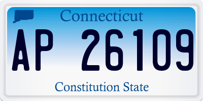 CT license plate AP26109