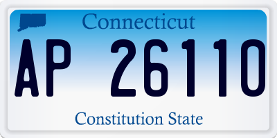 CT license plate AP26110