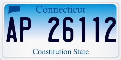 CT license plate AP26112