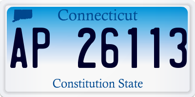 CT license plate AP26113