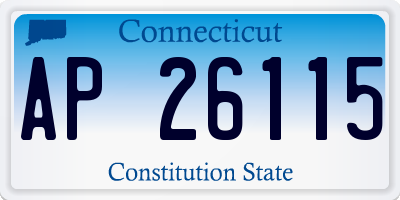 CT license plate AP26115