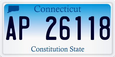 CT license plate AP26118
