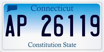 CT license plate AP26119