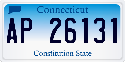 CT license plate AP26131