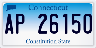 CT license plate AP26150