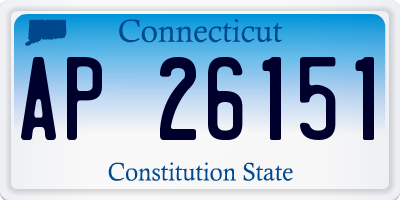 CT license plate AP26151