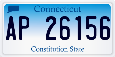 CT license plate AP26156