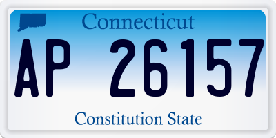 CT license plate AP26157