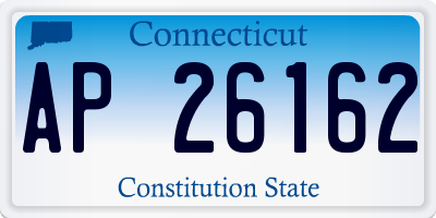 CT license plate AP26162