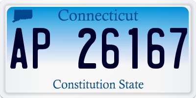 CT license plate AP26167