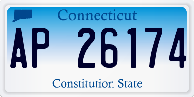 CT license plate AP26174